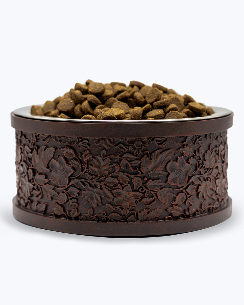 Pet Junkie Elevated Dog Bowl Jackson, Small - 3 inch / 16oz, Brown