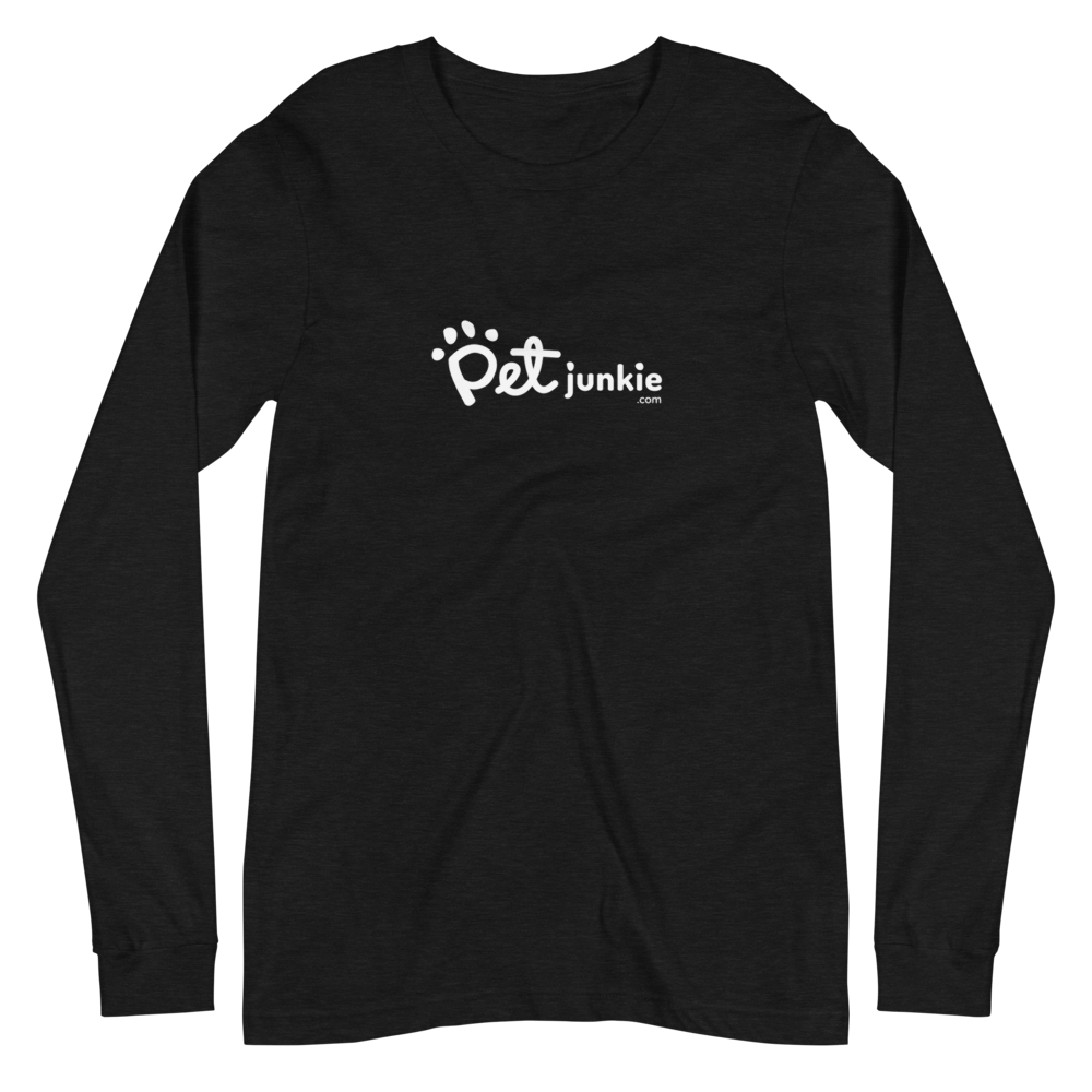 Pet Junkie Logo (White) - Long-Sleeve Unisex T-Shirt