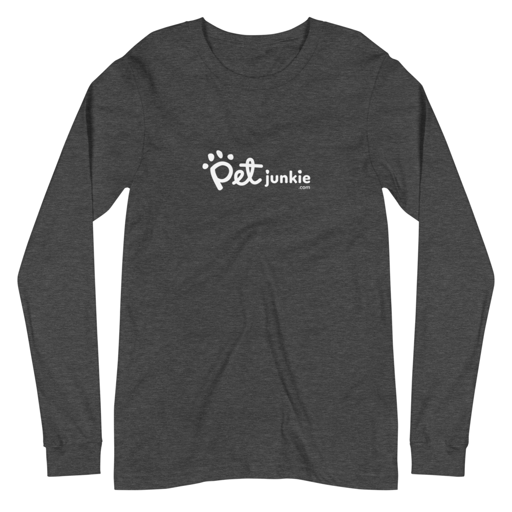 Pet Junkie Logo (White) - Long-Sleeve Unisex T-Shirt
